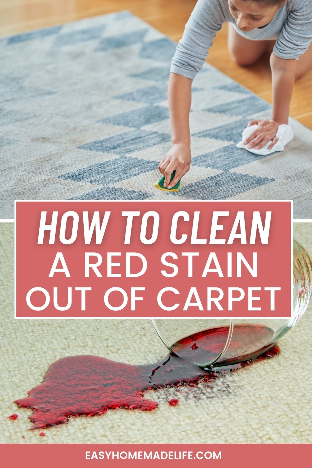 How to Clean a Red Stain Out of Carpet Fibers