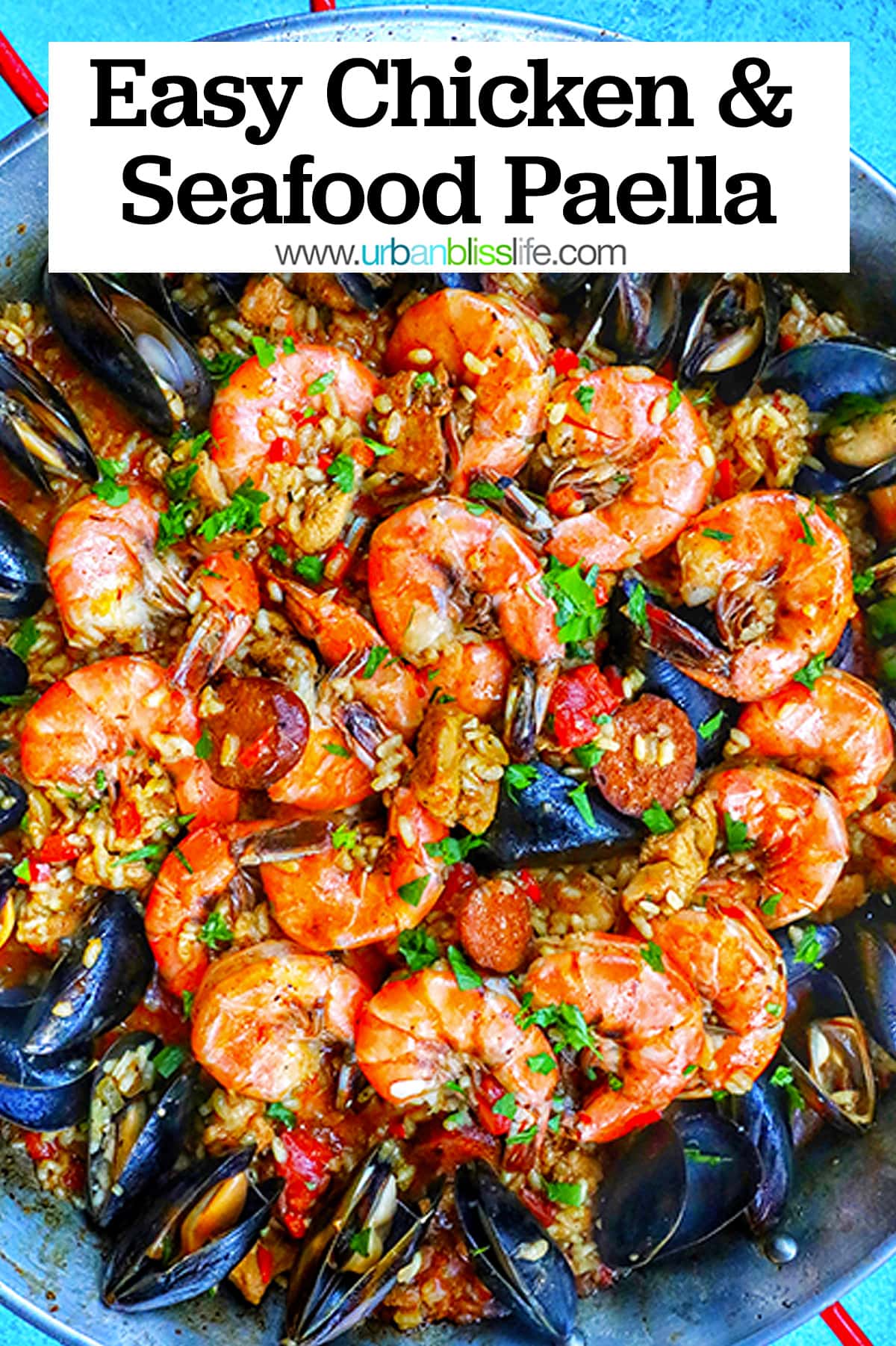 Easy chicken and seafood paella.