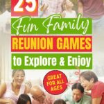 A promotional image featuring a family playing games and a headline reading "25 Fun Family Reunion Games to Explore & Enjoy - Great for All Ages" from easyhomemadelife.com.