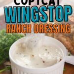 The text reads: "The Best Copycat Wingstop Ranch Dressing" from easyhomemadelife.com.