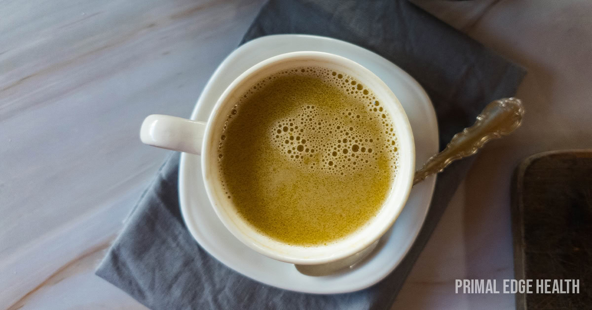 Tibetan Butter Tea Recipe in mug on saucer.