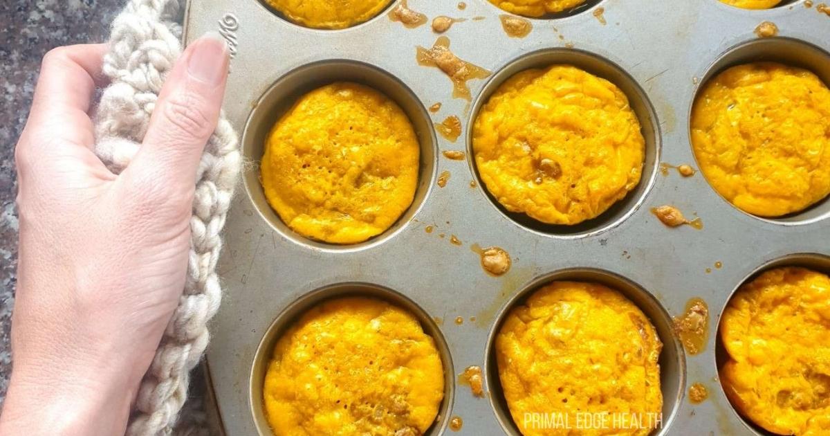 Easy Keto Egg Muffins on cooling rack.