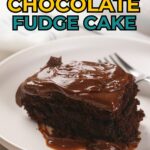 Text above reads "Quick & Easy Chocolate Fudge Cake".